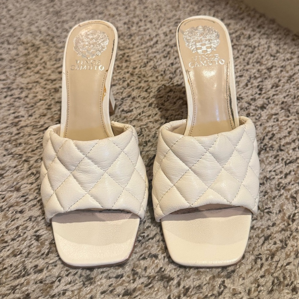 Vince Camuto reselm quilted heeled sandals